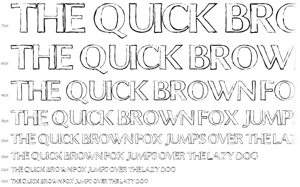 Chalk Line Outlinefont waterfall