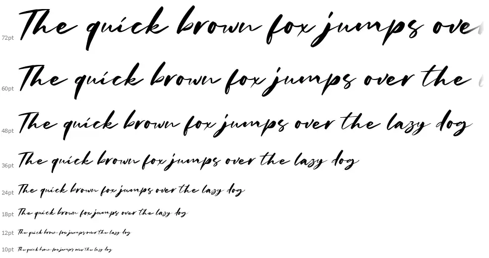 Charlotta Scriptfont waterfall