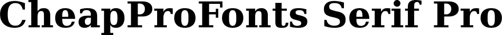 CheapProFonts Serif Pro