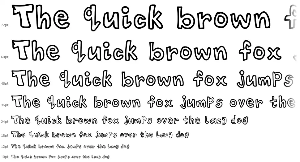Child Scribblefont waterfall