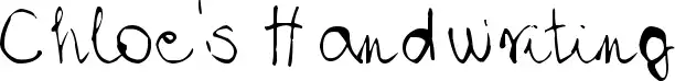 Chloe's Handwriting