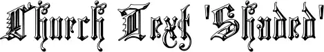 Church Text 'Shaded'