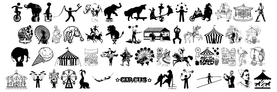 Circus and Fairfont specimens