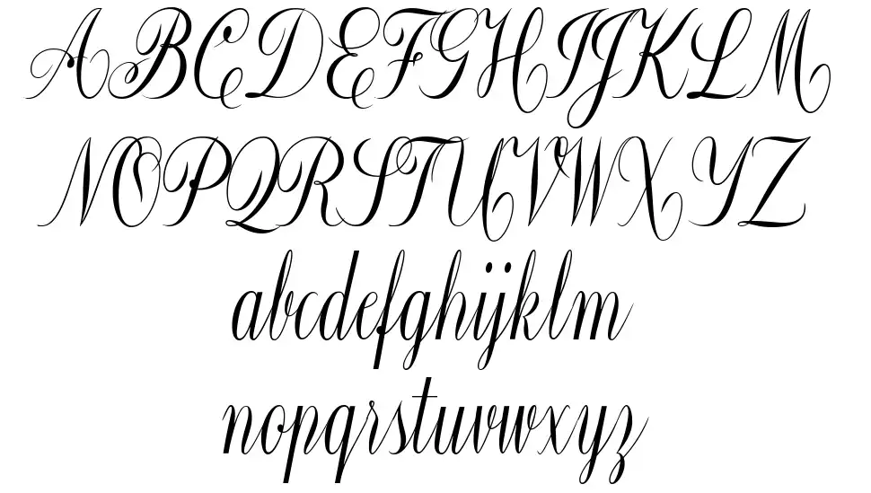 Constancia Scriptfont specimens
