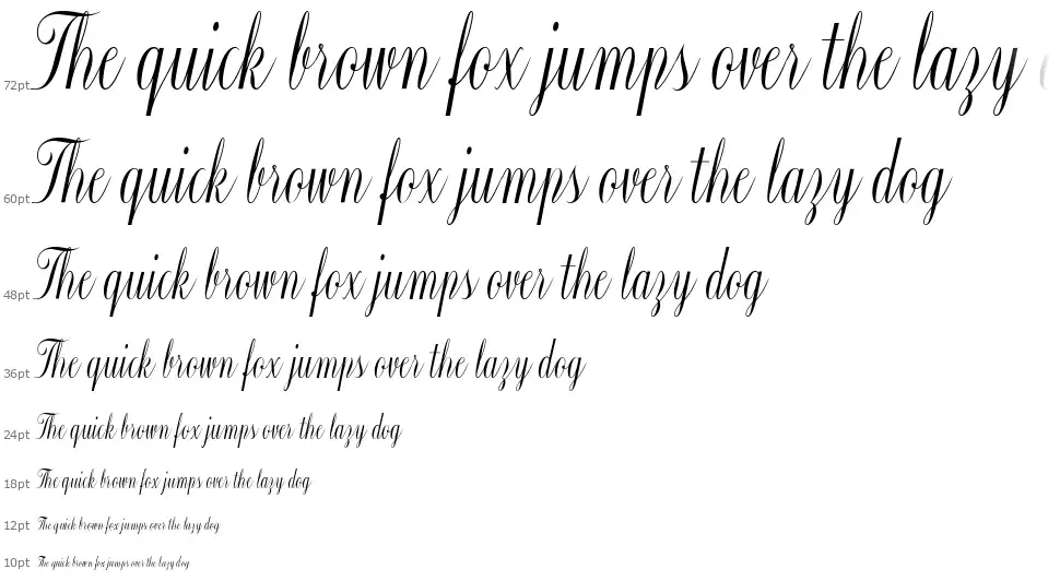 Constancia Scriptfont waterfall