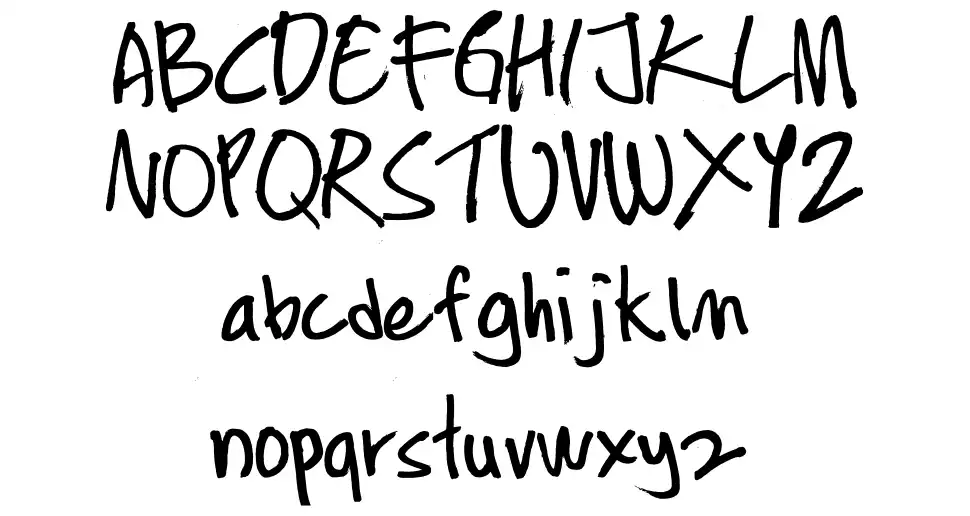 Conteng Markerfont specimens