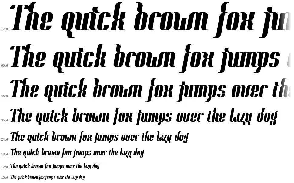 Contextfont waterfall