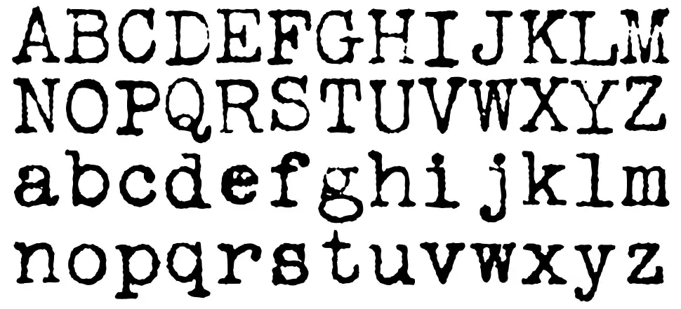 Corona 3 Typewriterfont specimens