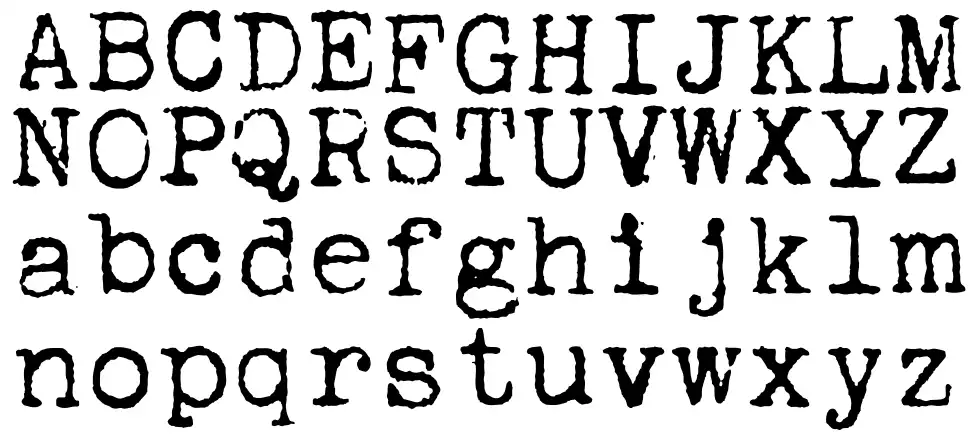 Corona 4 Typewriterfont specimens