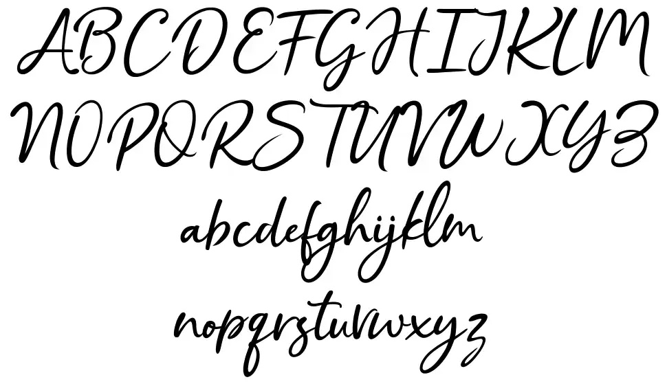 Cristalistic Scriptfont specimens