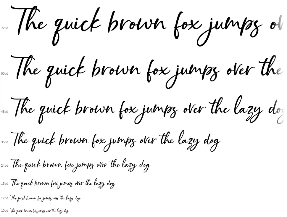 Cristalistic Scriptfont waterfall