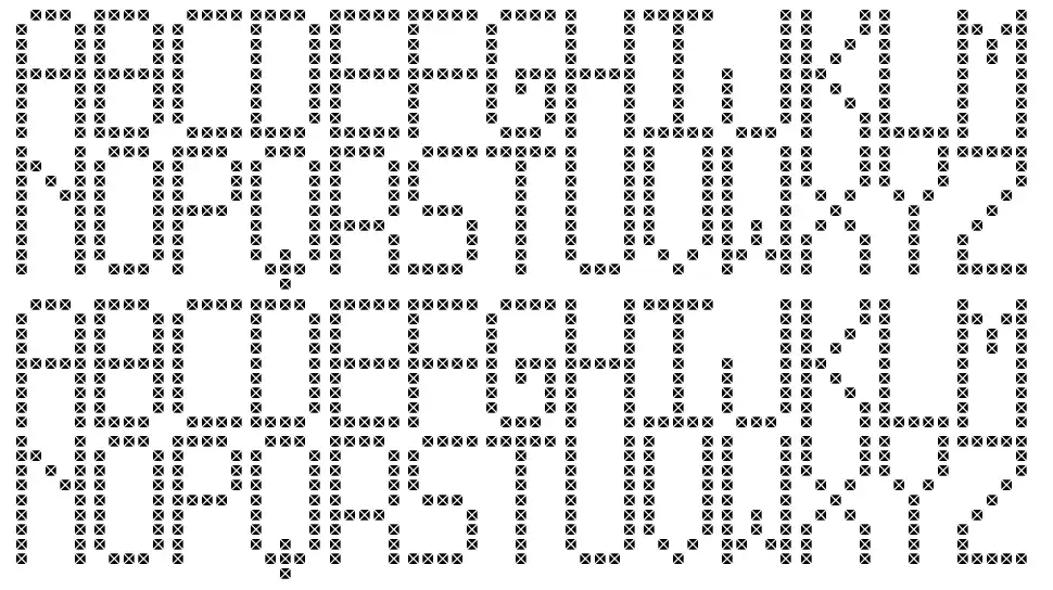 Cross Led TFBfont specimens