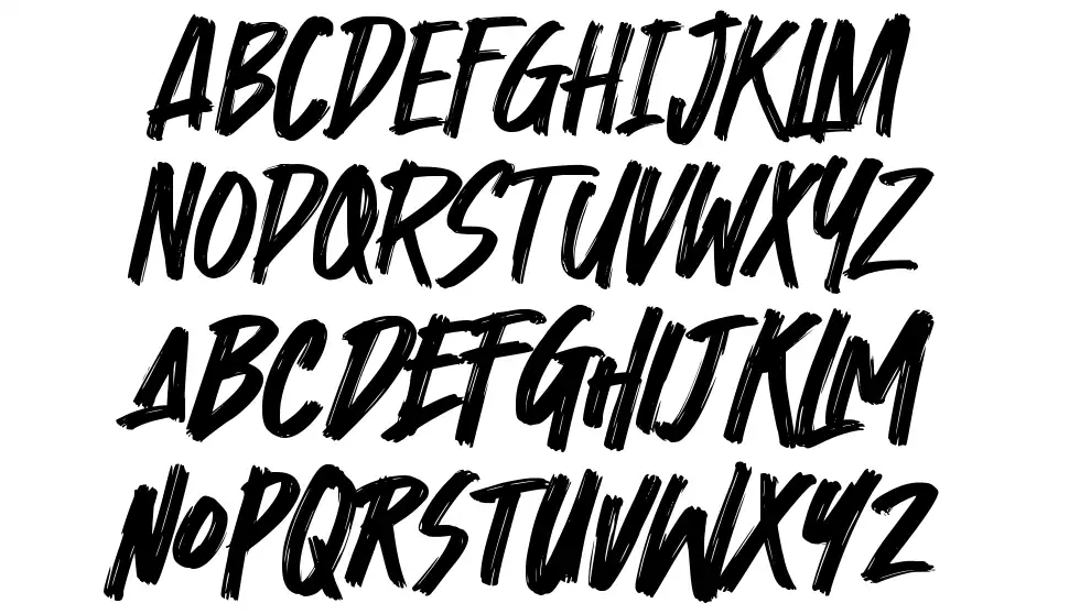Crossbarfont specimens