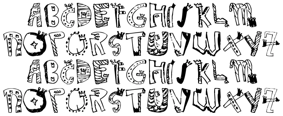 Crown Doodlefont specimens