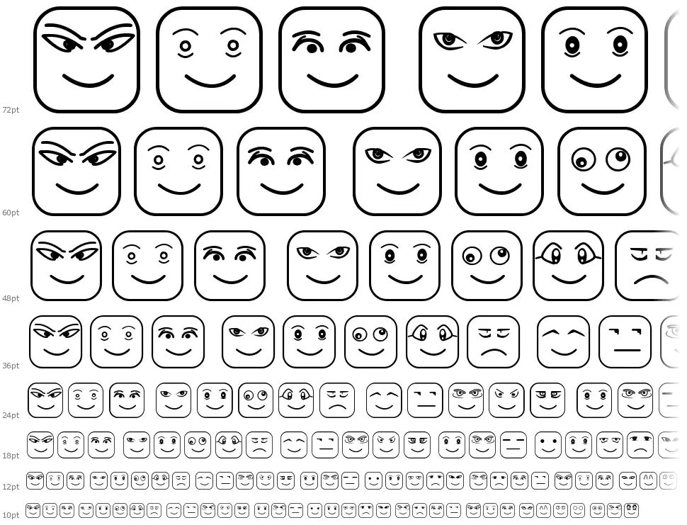 Cube Face STfont waterfall
