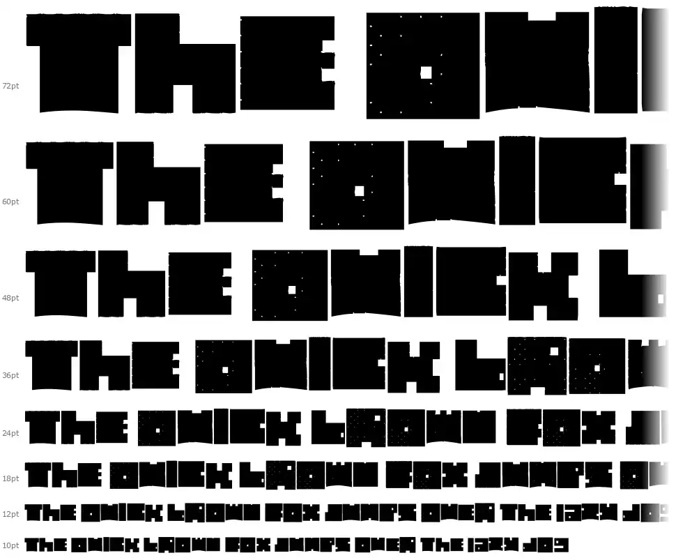 Cubic Boldfont waterfall