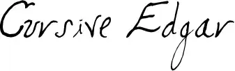 Cursive Edgar