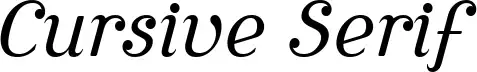 Cursive Serif