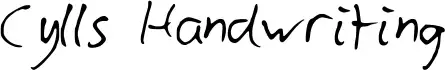 Cylls Handwriting