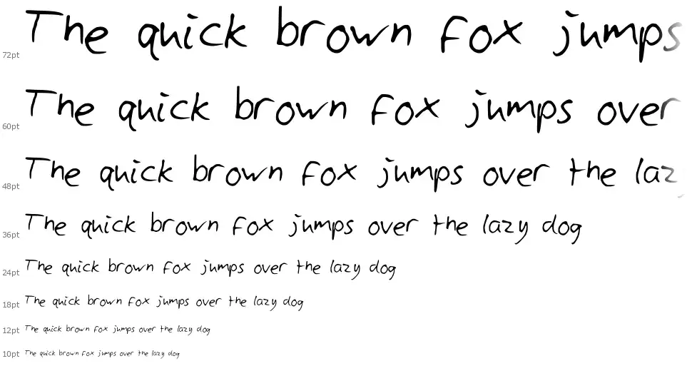 Cylls Handwritingfont waterfall