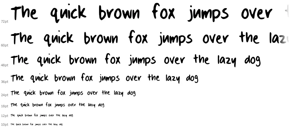 Dans Hand Writingfont waterfall