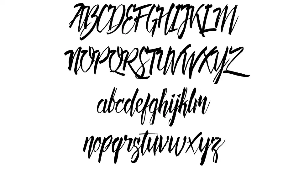 Deadhead Brushfont specimens