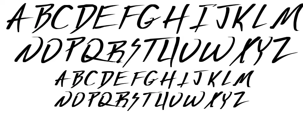Derangedfont specimens