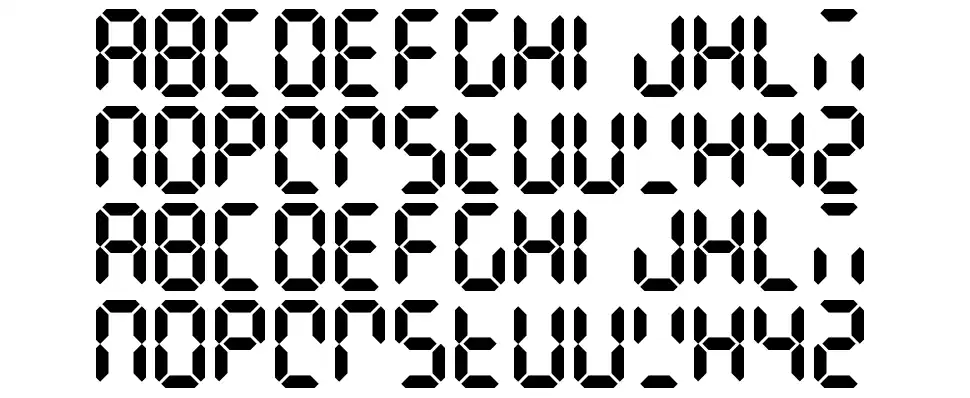 Digital Displayfont specimens