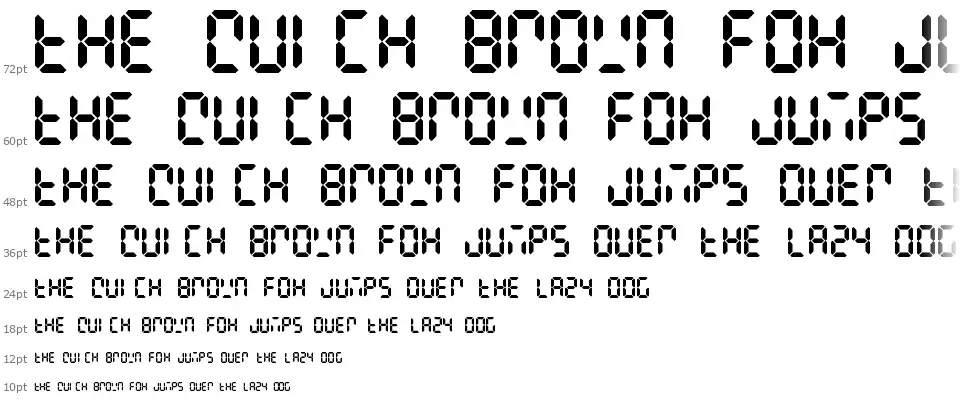 Digital Displayfont waterfall
