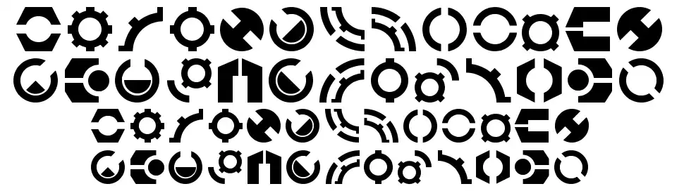 Dingbatronicfont specimens