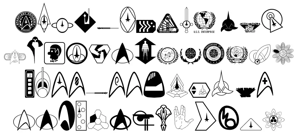 DingTrek IIfont specimens