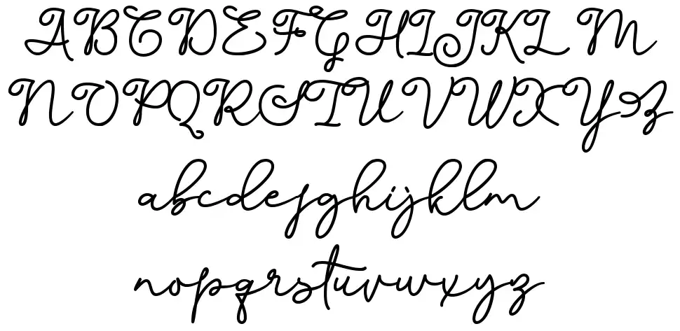 Dinila Scriptfont specimens