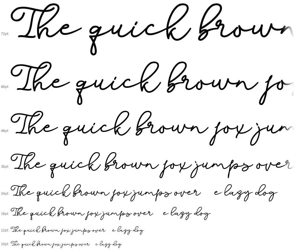 Dinila Scriptfont waterfall