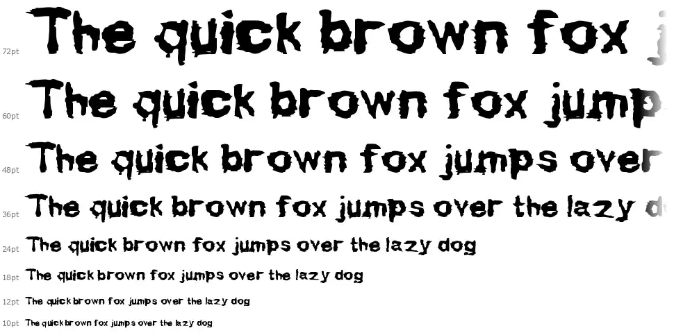 Dirty Grungefont waterfall