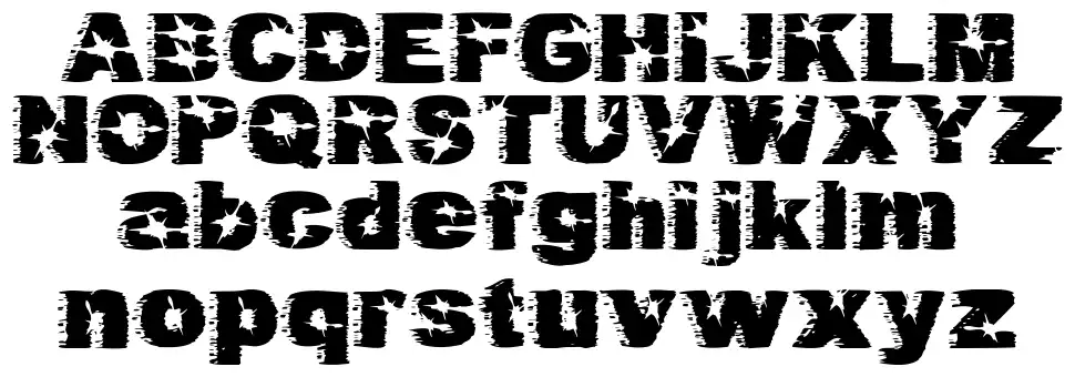 Dirty Harryfont specimens