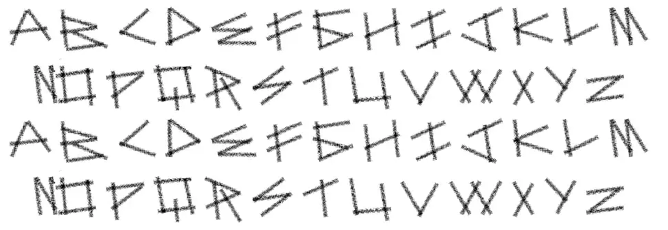 Dot Sticksfont specimens