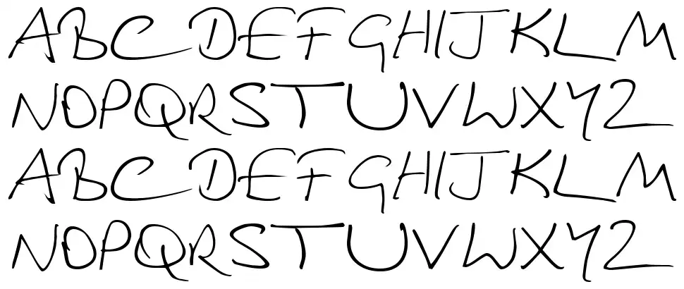 Douglas Adams Handfont specimens