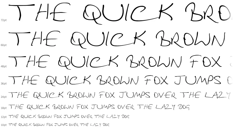 Douglas Adams Handfont waterfall