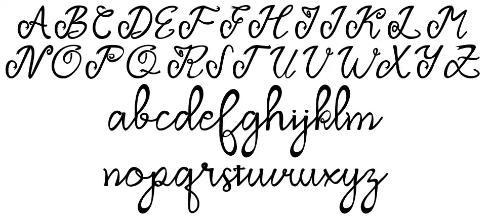 Dragonfly Scriptfont specimens