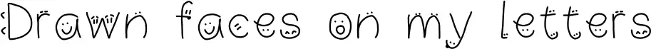Drawn faces on my letters
