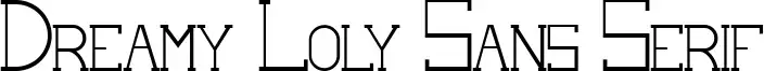 Dreamy Loly Sans Serif