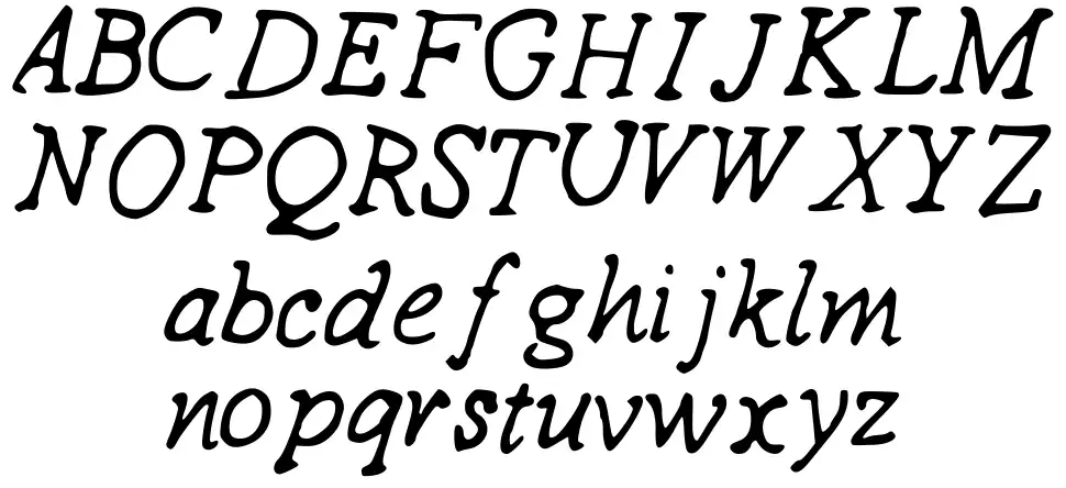Drew Handwritingfont specimens