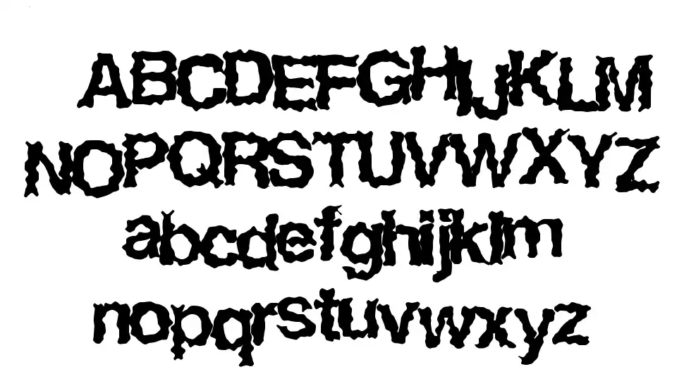 Easy Horrorfont specimens