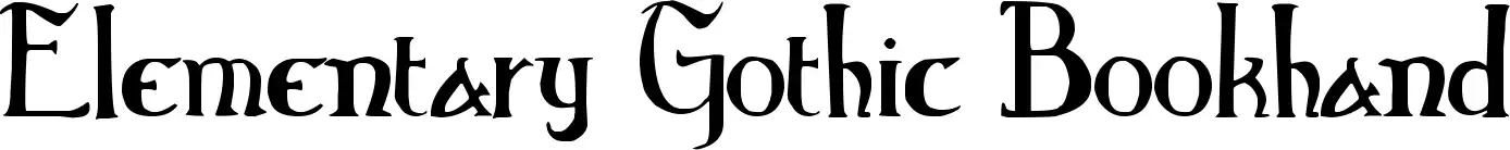 Elementary Gothic Bookhand