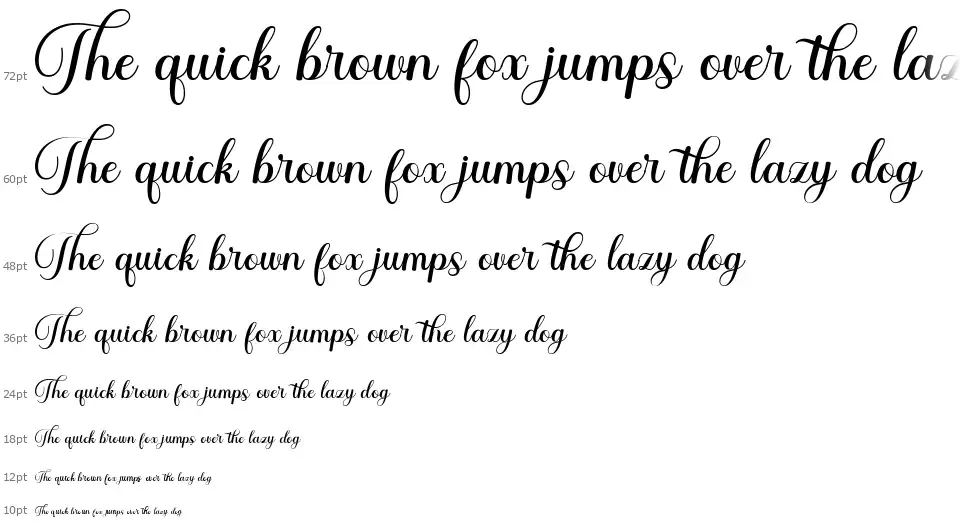 Ernestone Scriptfont waterfall