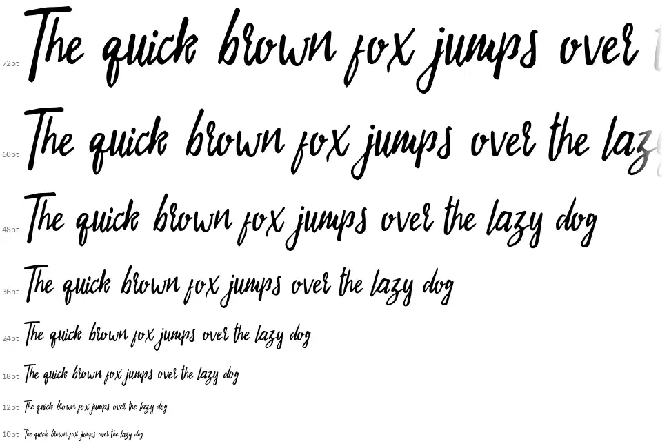 Evelyne Scriptfont waterfall