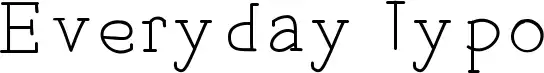 Everyday Typo
