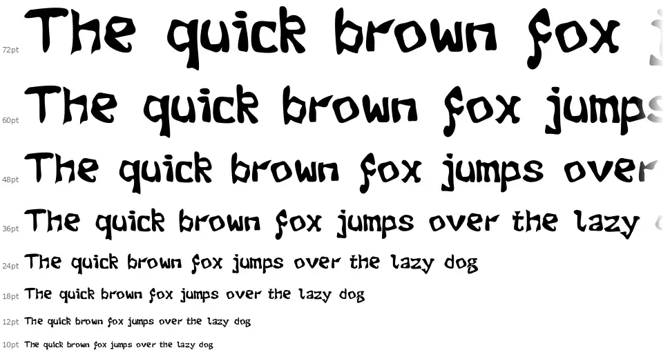 Evil Green Plantfont waterfall