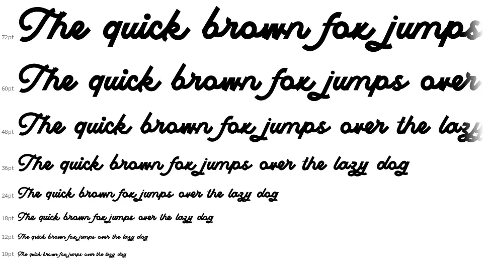 Facttoria Scriptfont waterfall