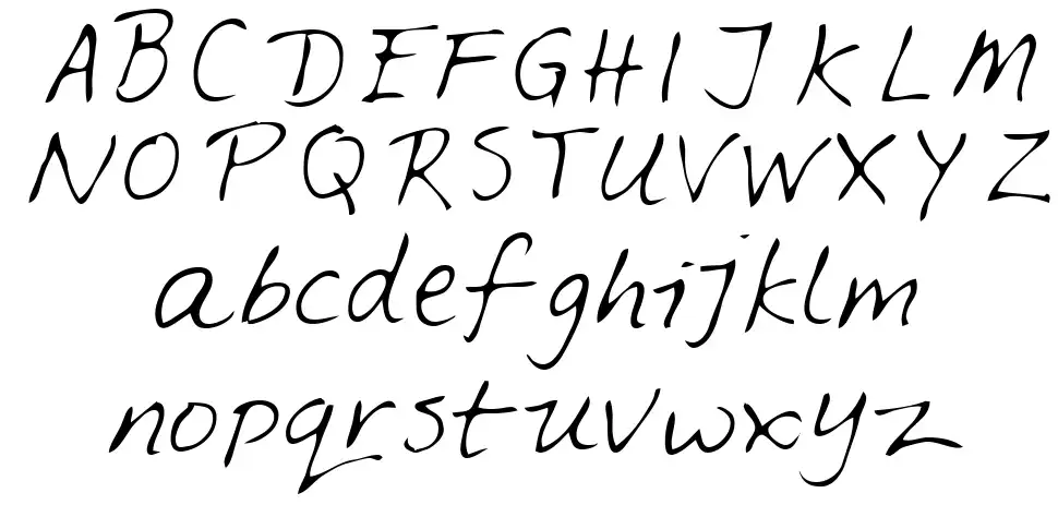 Feltpenfont specimens